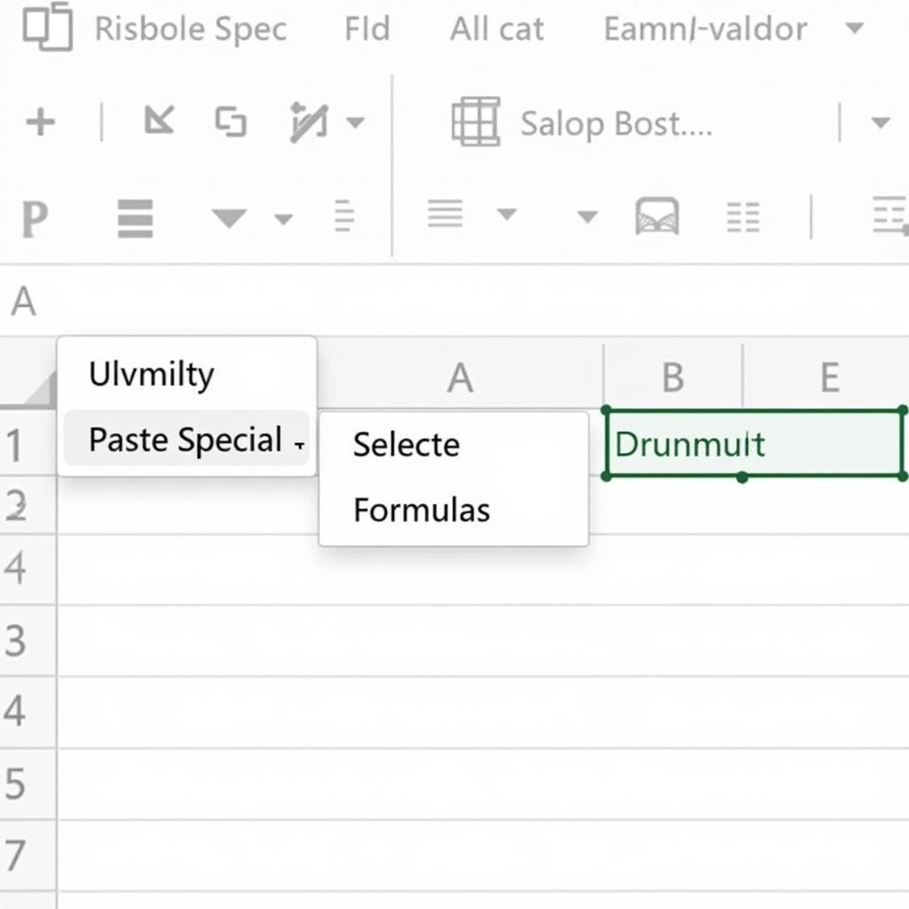 Removing Formulas in Excel with Paste Special