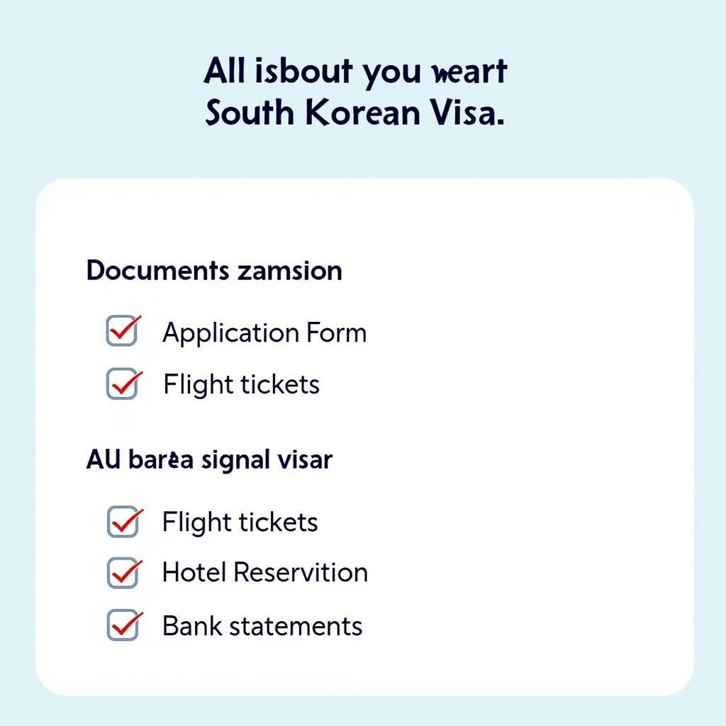 Chuẩn bị hồ sơ xin visa Hàn Quốc