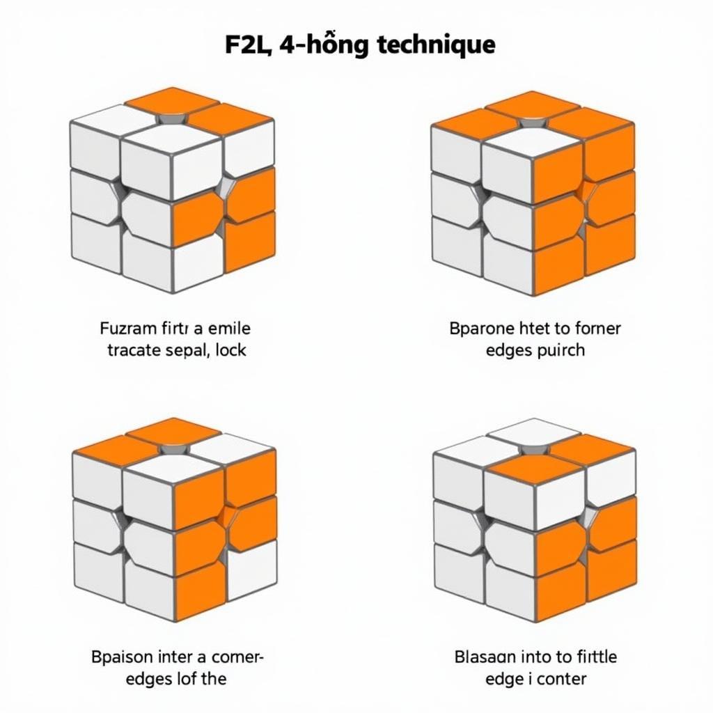 Công Thức F2L 4 Hướng: Bí Kíp Giải Rubik Nhanh Chóng