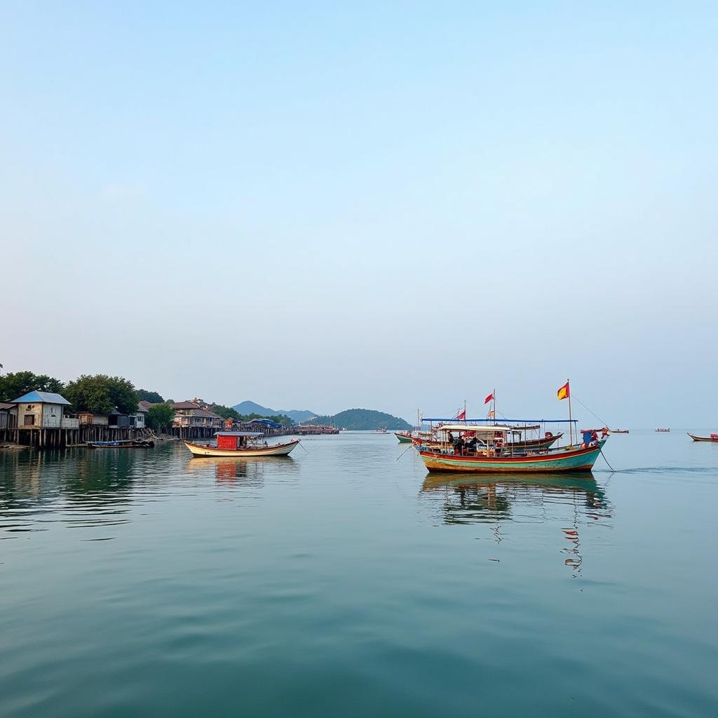 Làng chài Hàm Ninh Phú Quốc tháng 11 yên bình