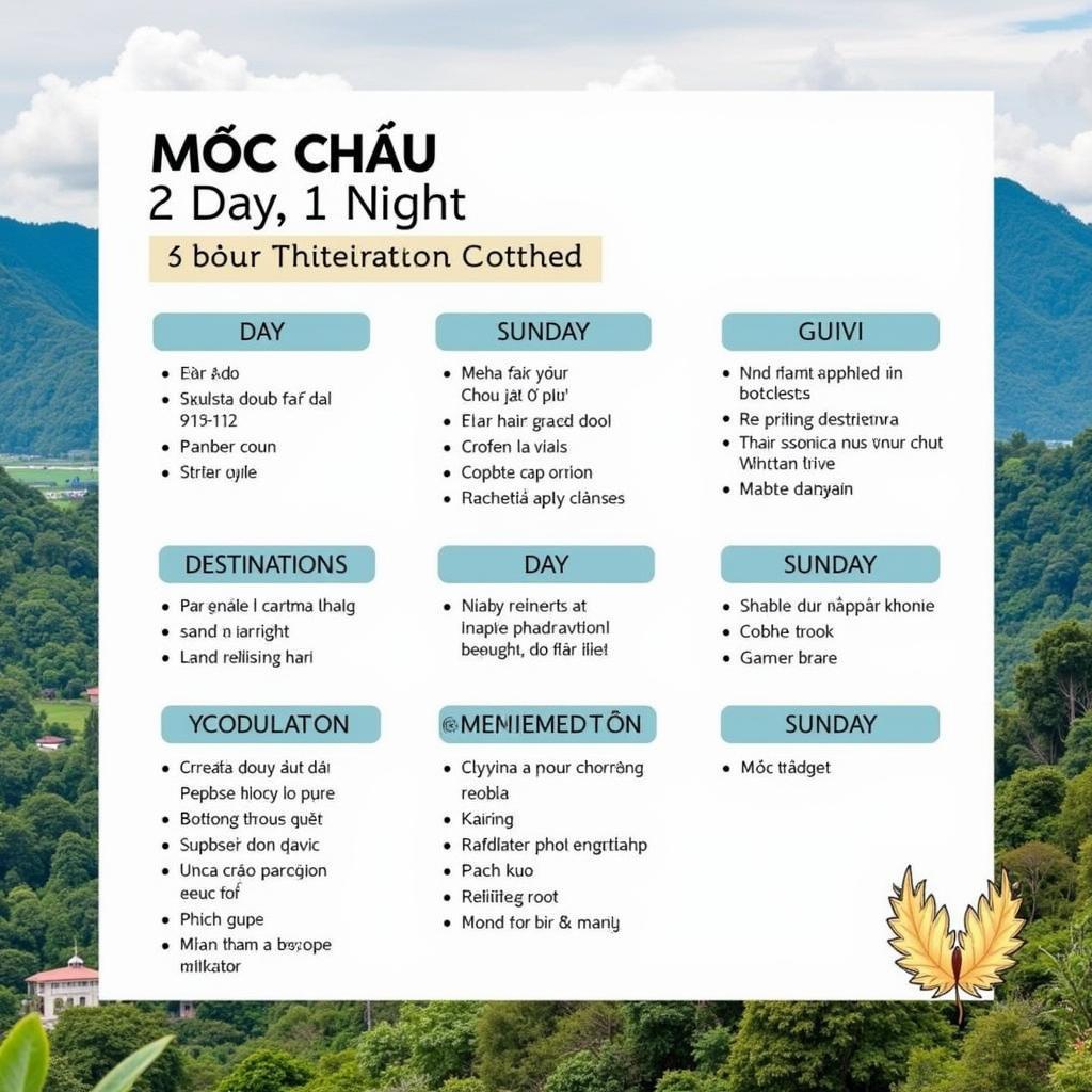 Khám Phá Tour Du Lịch Mộc Châu 2 Ngày 1 Đêm: Thiên Đường Xanh Giữa Đại Ngàn