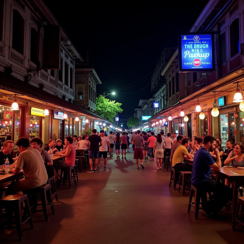 Cuộc sống về đêm nhộn nhịp tại Pub Street, Siem Reap