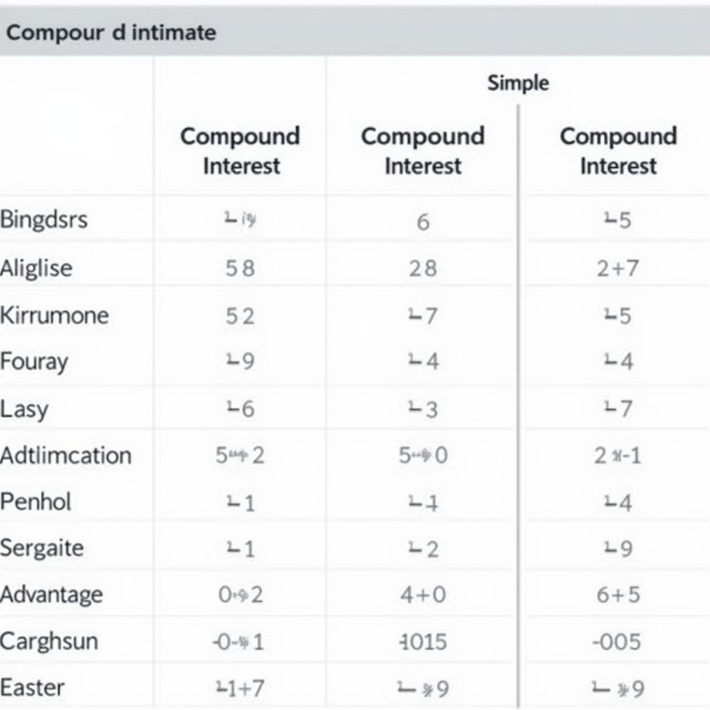 Comparison between simple and compound interest