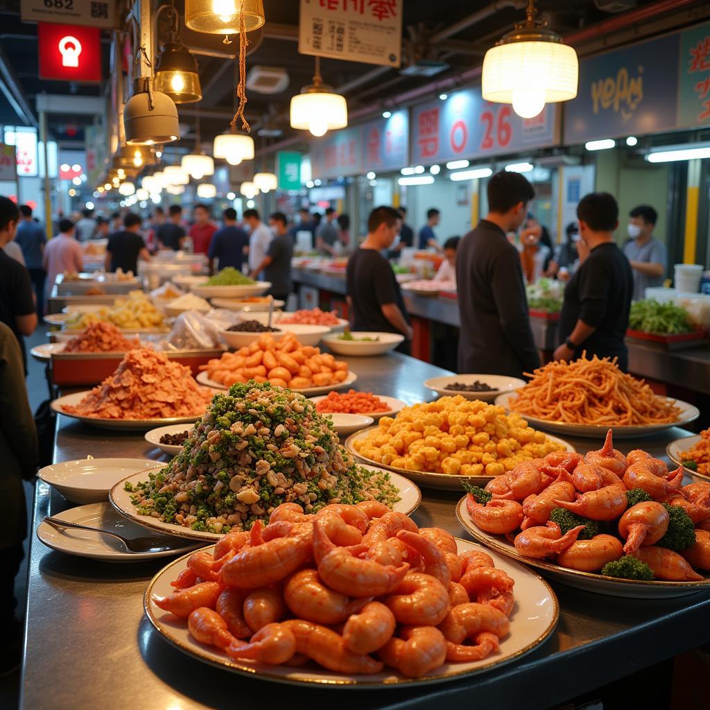 Chợ hải sản Phước Hải nhộn nhịp với đủ loại hải sản tươi sống, hấp dẫn thực khách.