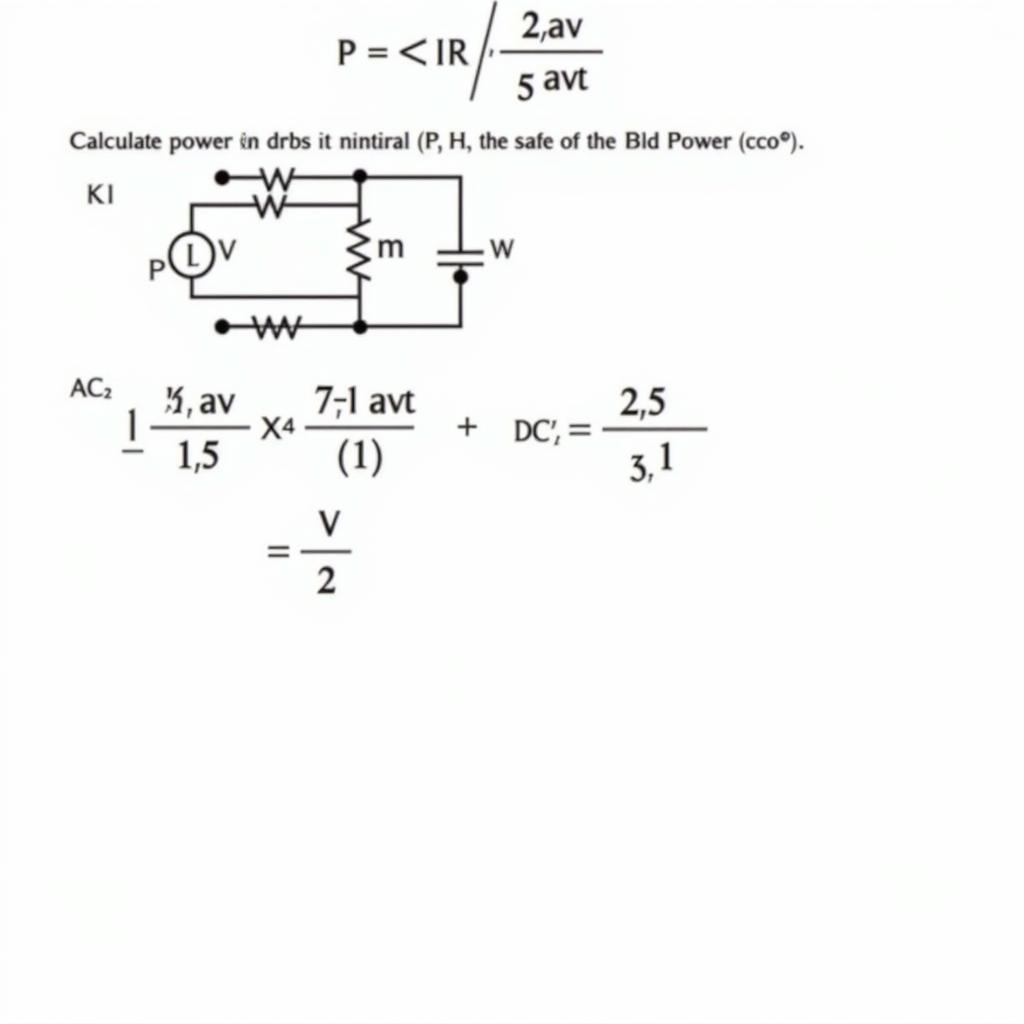 Các Công Thức Thường Dùng Trong Điện Công Nghiệp