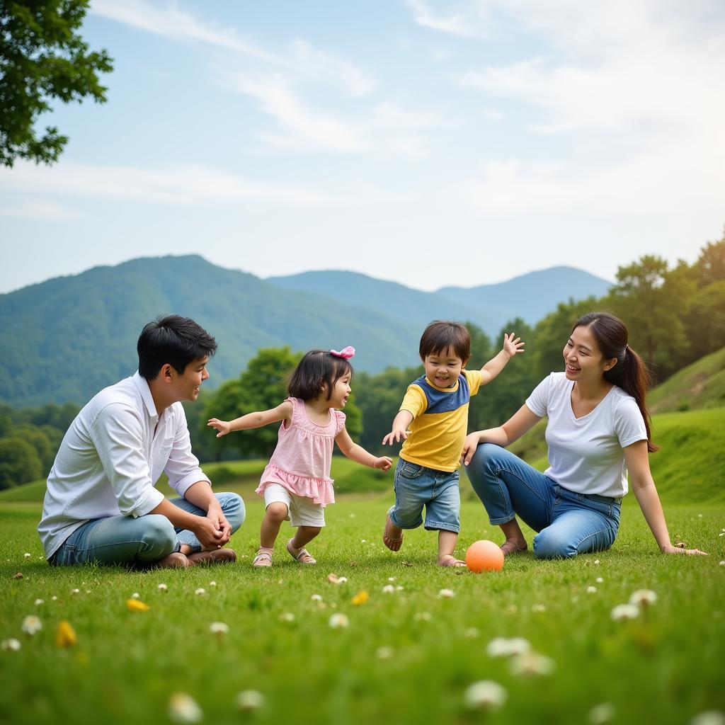 Family trip near Hanoi