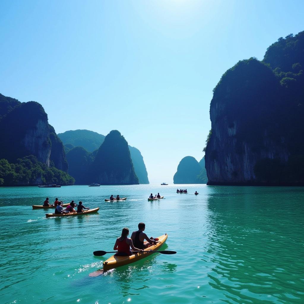 Du lịch Hạ Long trong ngày: Chèo kayak