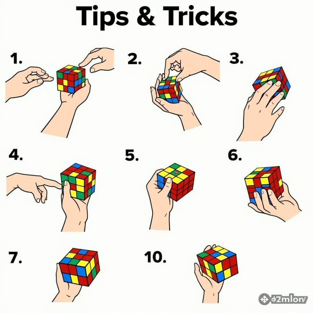 Mẹo giải nhanh Rubik tầng 1