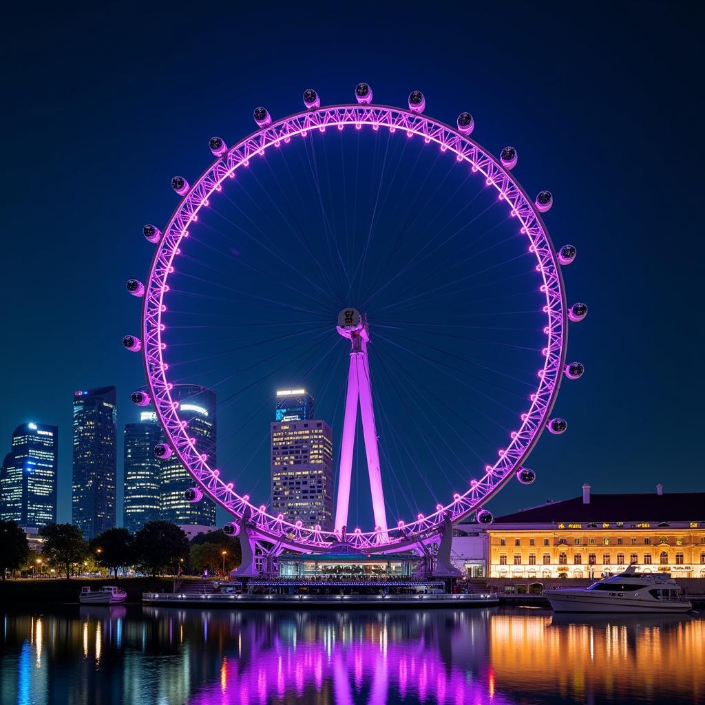 Singapore Flyer at Night